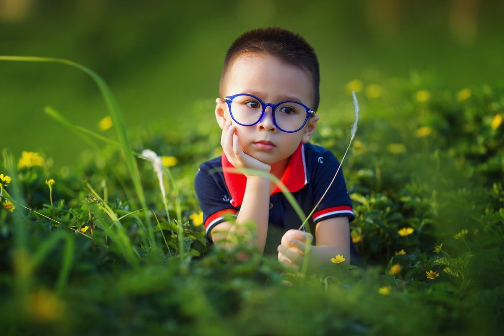 Child in spectacles